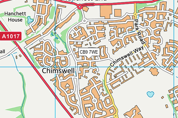 CB9 7WE map - OS VectorMap District (Ordnance Survey)