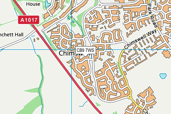 CB9 7WS map - OS VectorMap District (Ordnance Survey)