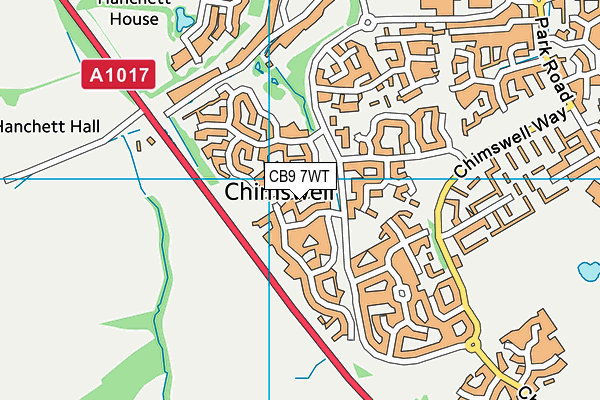 CB9 7WT map - OS VectorMap District (Ordnance Survey)