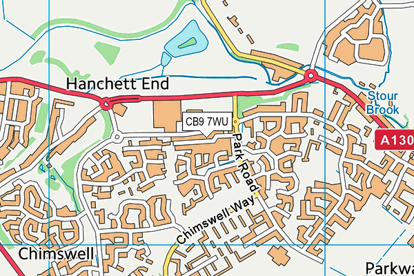 CB9 7WU map - OS VectorMap District (Ordnance Survey)