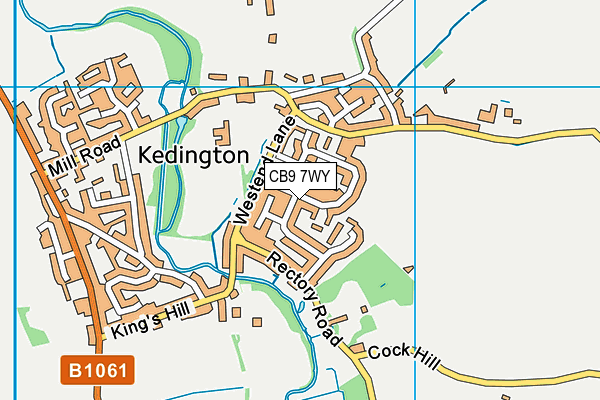 CB9 7WY map - OS VectorMap District (Ordnance Survey)