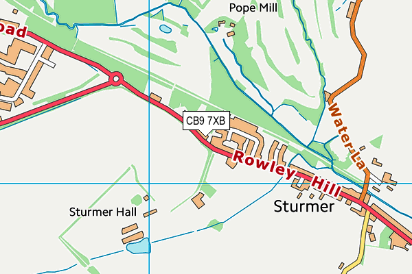 CB9 7XB map - OS VectorMap District (Ordnance Survey)