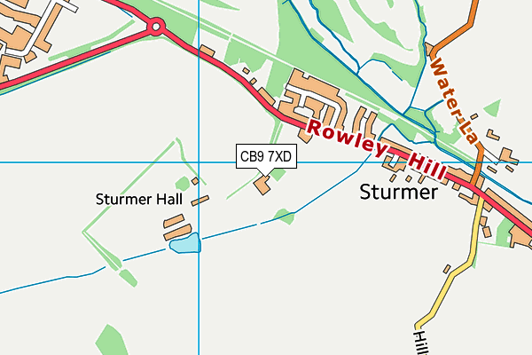 CB9 7XD map - OS VectorMap District (Ordnance Survey)