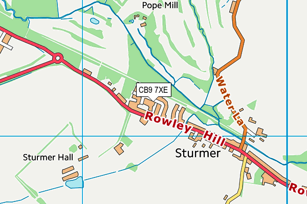 CB9 7XE map - OS VectorMap District (Ordnance Survey)