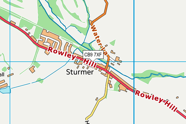 CB9 7XF map - OS VectorMap District (Ordnance Survey)