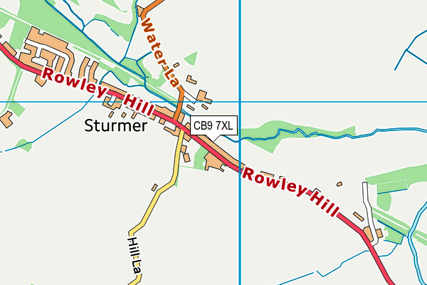 CB9 7XL map - OS VectorMap District (Ordnance Survey)