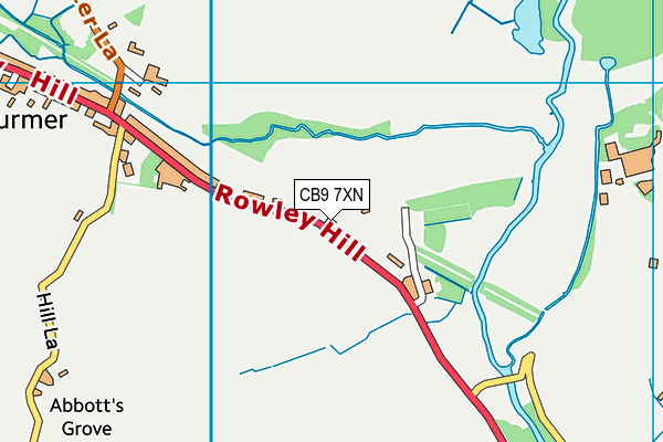 CB9 7XN map - OS VectorMap District (Ordnance Survey)