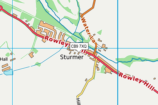 CB9 7XQ map - OS VectorMap District (Ordnance Survey)