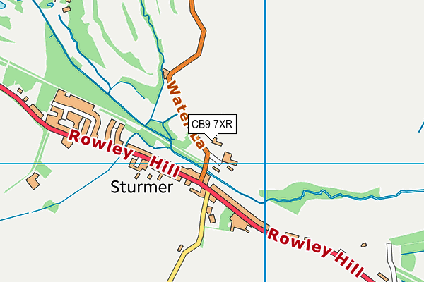 CB9 7XR map - OS VectorMap District (Ordnance Survey)