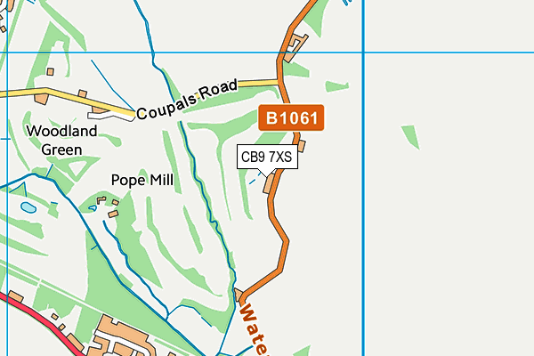 CB9 7XS map - OS VectorMap District (Ordnance Survey)