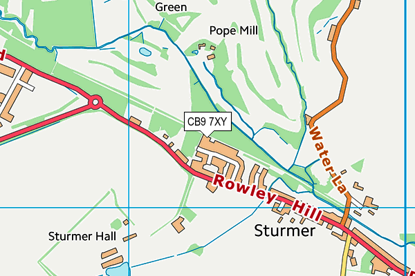 CB9 7XY map - OS VectorMap District (Ordnance Survey)