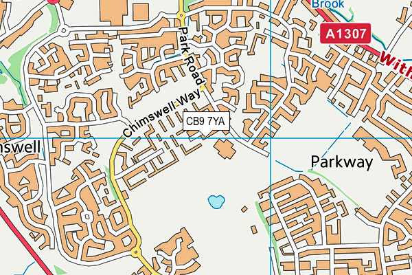 CB9 7YA map - OS VectorMap District (Ordnance Survey)