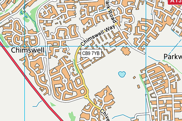 CB9 7YB map - OS VectorMap District (Ordnance Survey)
