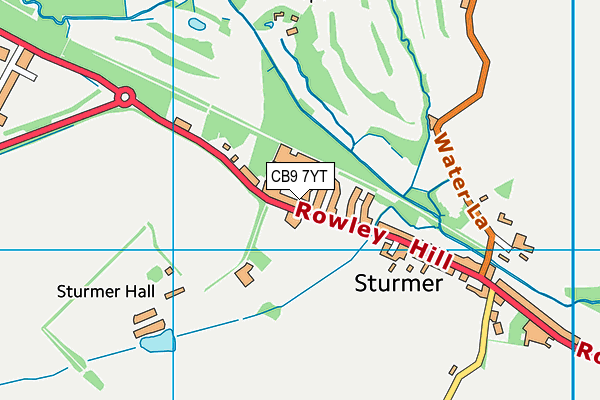 CB9 7YT map - OS VectorMap District (Ordnance Survey)