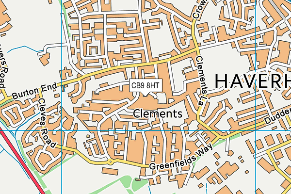 CB9 8HT map - OS VectorMap District (Ordnance Survey)