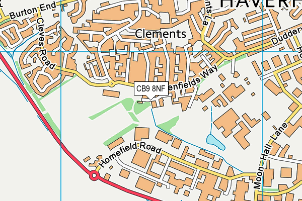 CB9 8NF map - OS VectorMap District (Ordnance Survey)