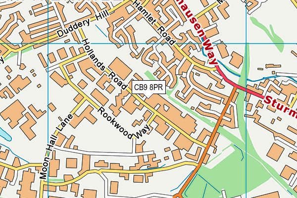 CB9 8PR map - OS VectorMap District (Ordnance Survey)