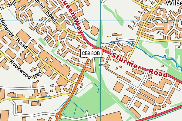 CB9 8QB map - OS VectorMap District (Ordnance Survey)