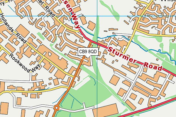 CB9 8QD map - OS VectorMap District (Ordnance Survey)