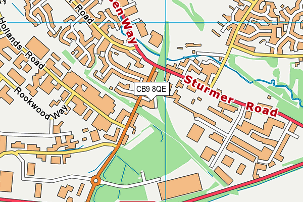 CB9 8QE map - OS VectorMap District (Ordnance Survey)