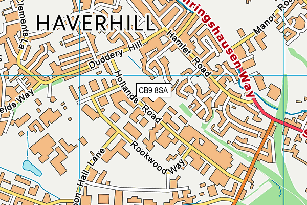 CB9 8SA map - OS VectorMap District (Ordnance Survey)