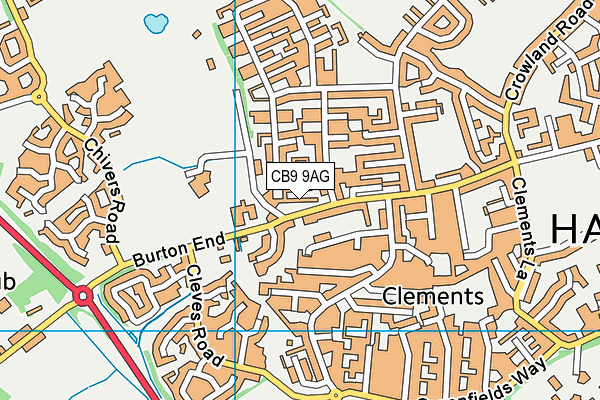 CB9 9AG map - OS VectorMap District (Ordnance Survey)