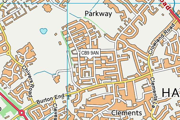 CB9 9AN map - OS VectorMap District (Ordnance Survey)
