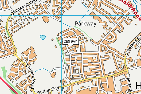 CB9 9AY map - OS VectorMap District (Ordnance Survey)