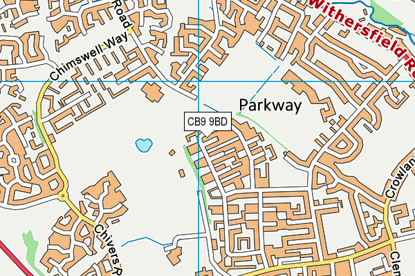 CB9 9BD map - OS VectorMap District (Ordnance Survey)