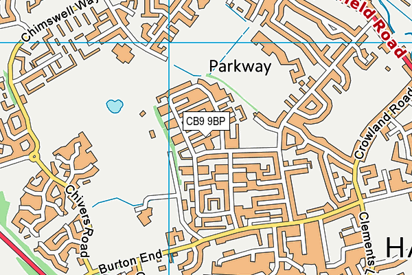 CB9 9BP map - OS VectorMap District (Ordnance Survey)