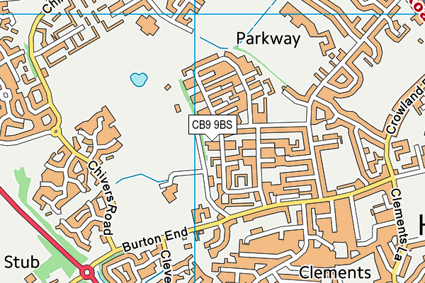 CB9 9BS map - OS VectorMap District (Ordnance Survey)