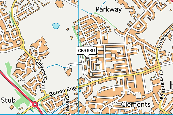 CB9 9BU map - OS VectorMap District (Ordnance Survey)