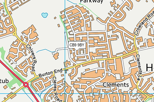 CB9 9BY map - OS VectorMap District (Ordnance Survey)