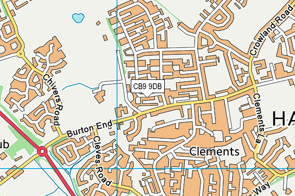 CB9 9DB map - OS VectorMap District (Ordnance Survey)