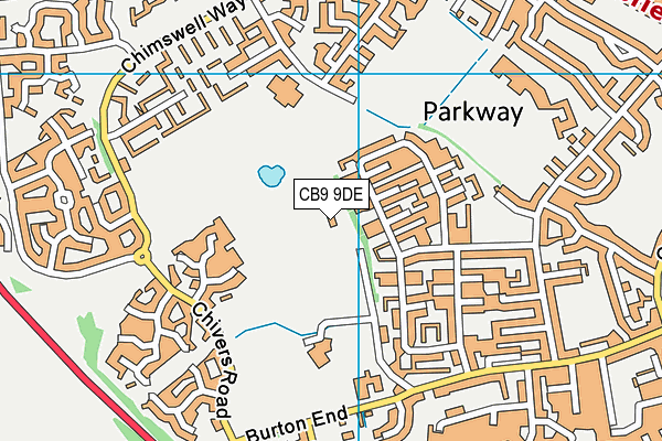 Burton End Primary Academy map (CB9 9DE) - OS VectorMap District (Ordnance Survey)