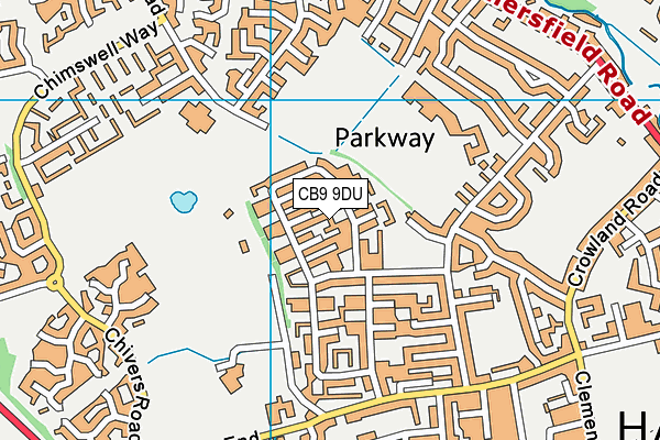 CB9 9DU map - OS VectorMap District (Ordnance Survey)