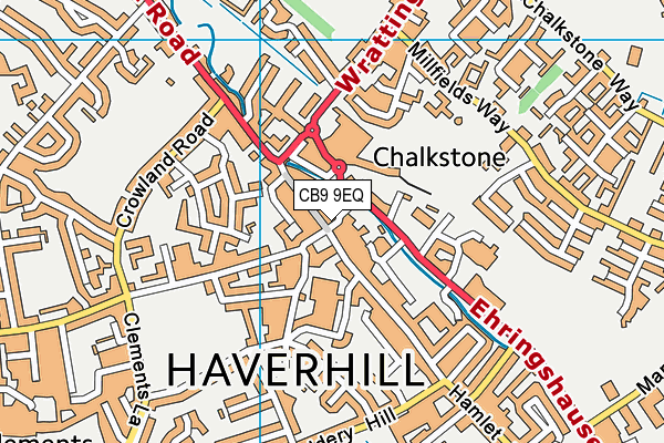 CB9 9EQ map - OS VectorMap District (Ordnance Survey)