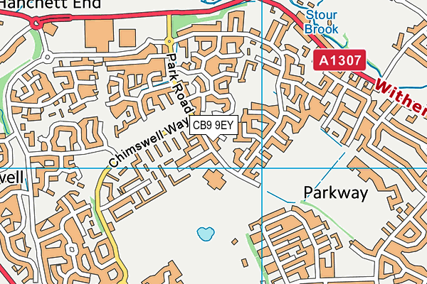 CB9 9EY map - OS VectorMap District (Ordnance Survey)