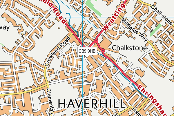 CB9 9HB map - OS VectorMap District (Ordnance Survey)