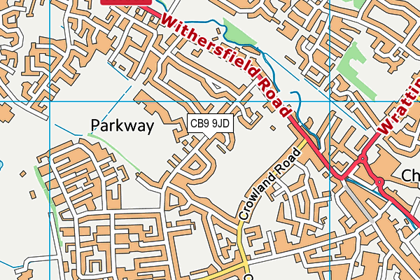 CB9 9JD map - OS VectorMap District (Ordnance Survey)