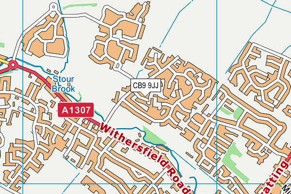 CB9 9JJ map - OS VectorMap District (Ordnance Survey)