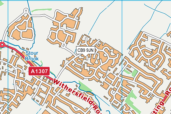 CB9 9JN map - OS VectorMap District (Ordnance Survey)