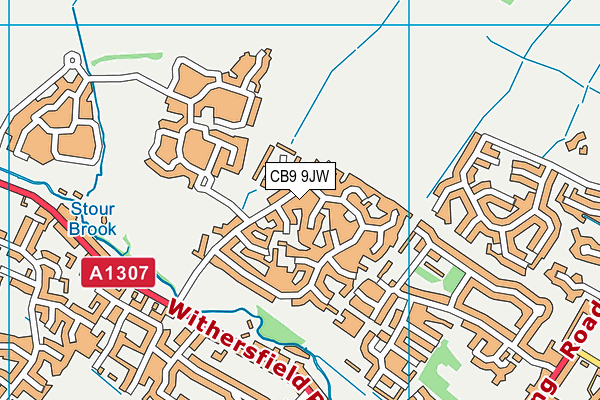 CB9 9JW map - OS VectorMap District (Ordnance Survey)