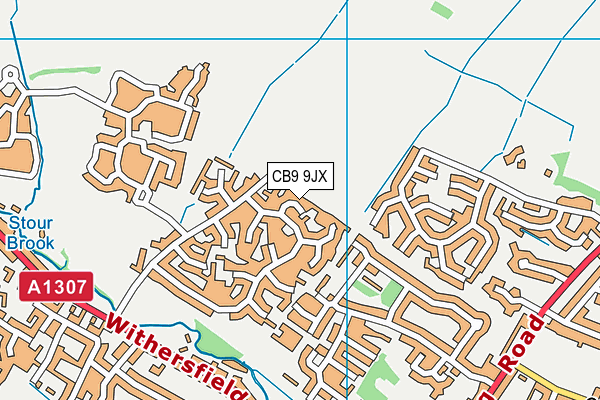 CB9 9JX map - OS VectorMap District (Ordnance Survey)
