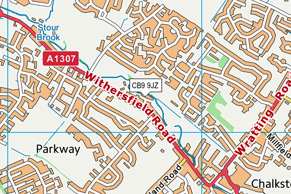 CB9 9JZ map - OS VectorMap District (Ordnance Survey)