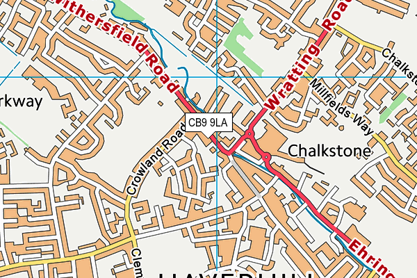 CB9 9LA map - OS VectorMap District (Ordnance Survey)