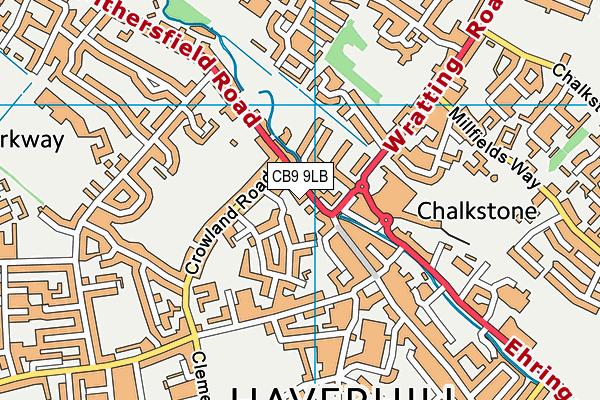 CB9 9LB map - OS VectorMap District (Ordnance Survey)