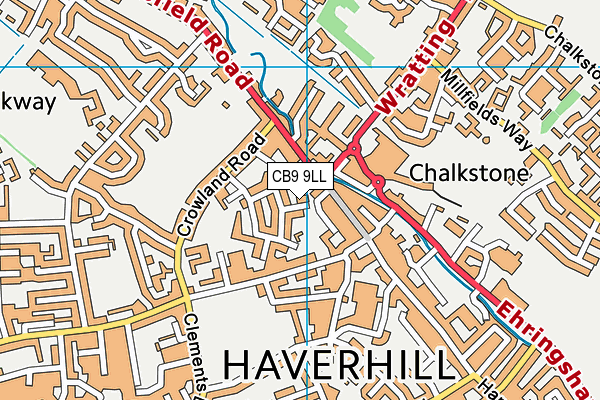 CB9 9LL map - OS VectorMap District (Ordnance Survey)