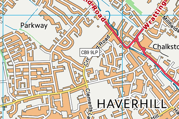 CB9 9LP map - OS VectorMap District (Ordnance Survey)