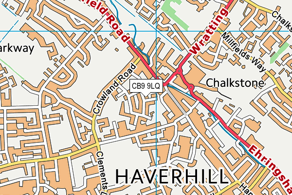 CB9 9LQ map - OS VectorMap District (Ordnance Survey)